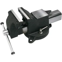 Kraftwerk, Schraubstock + Zwinge, Stahl-Schraubstock (140 mm)