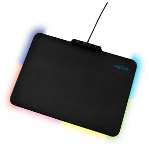 LogiLink Mauspad ID0155, schwarz, 350 x 260 mm, RGB-LED, Stoff