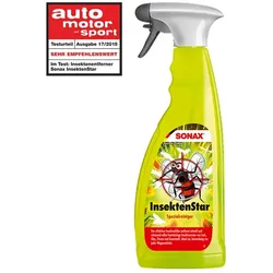 SONAX Insekten Star, Insektenentferner 750 ml entfernt angetrocknete Insektenverschmutzungen von Glas