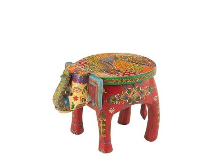 J-Line Kruk Olifant DEHLI mango hout mix