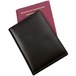 Alassio Reisepasshülle 42059 RFID Document Safe, schwarz, mit RFID-Schutz, aus Echt Leder