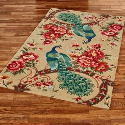 Kas Oriental Rugs / Exclusives "Peacock Garden Rectangle Rug Straw, 2'6"" x 4'2"", Straw"