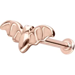 14 Karat Gold Labret mit Innengewinde FLEDERMAUS