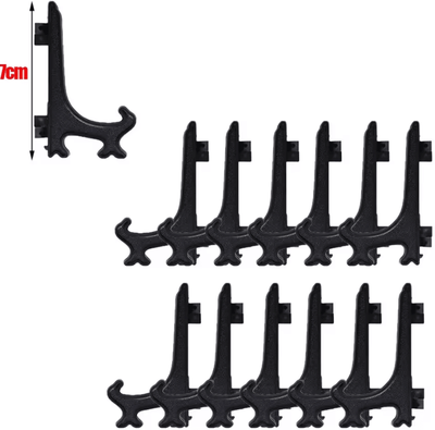 Inspire Curations Clear Acrylic Display Easel Stand For Plates, Photos & Home Decor black 7cm 4pcs