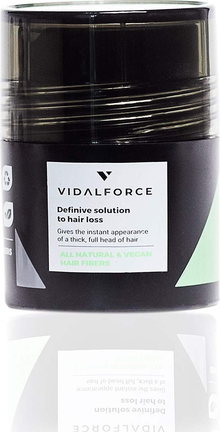 VIDALFORCE All Natural & Vegan Hair Fibers Hair Loss Light Grey 5 g