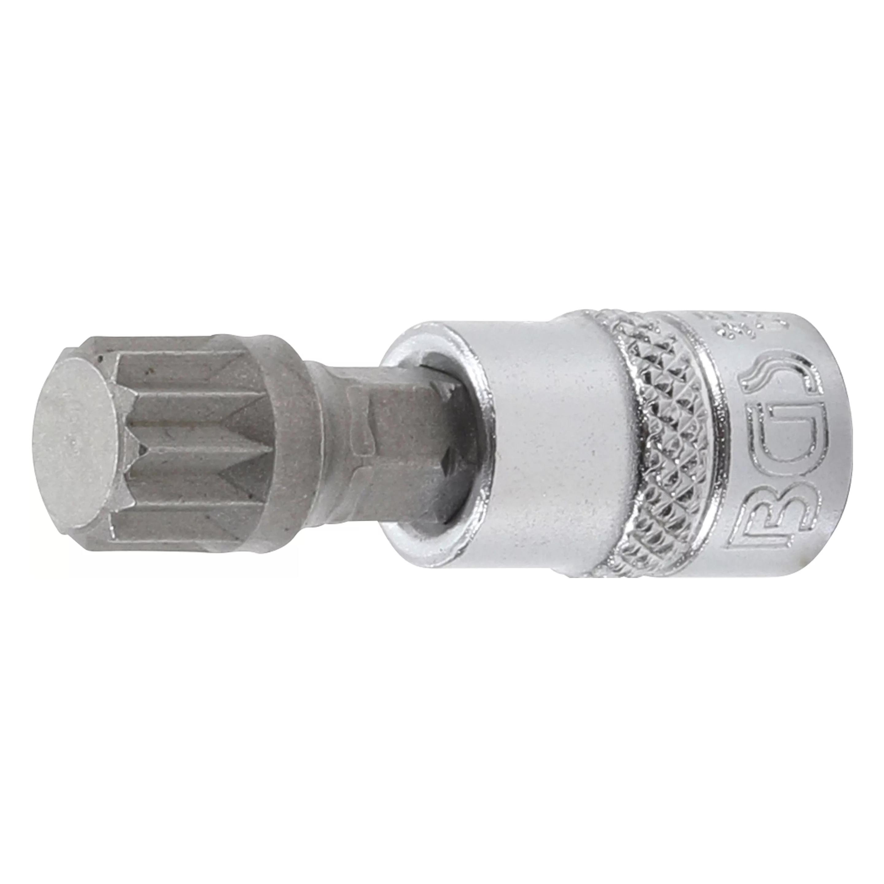 BGS Bit-Einsatz Antrieb Innenvierkant 6,3 mm (1/4") Innenvielzahn (für XZN) M10 (2506)