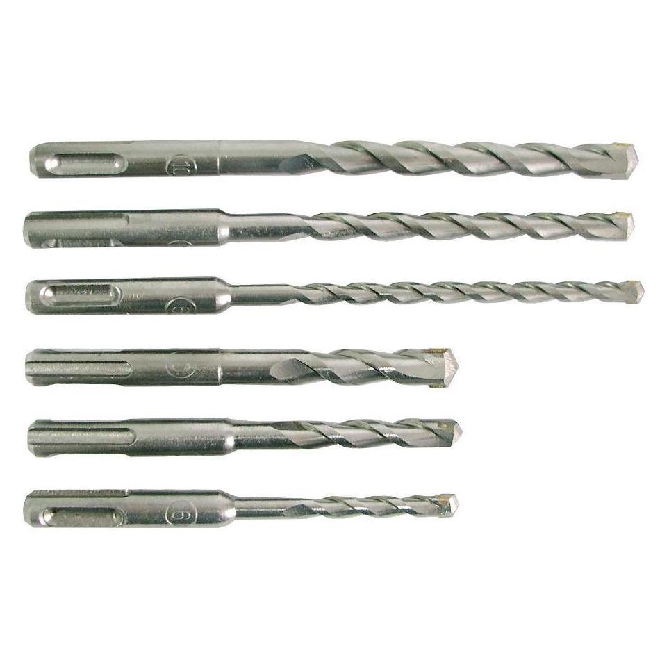Mega Concrete drills sds +, 6 pcs 6,8,10 * 110 mm: 6,8,10 * 160 mm (81006)
