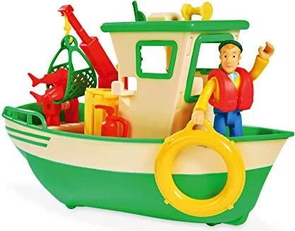 Simba-Dickie Feuerwehrmann Sam Charlies Fischerboot mit Figur