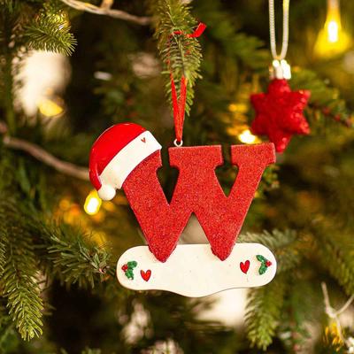 Discount Dollar Deals Christmas Tree Decoration Letter Pendant, DIY Xmas Holiday Acrylic, Ornament For Home Decor red23 1pcs