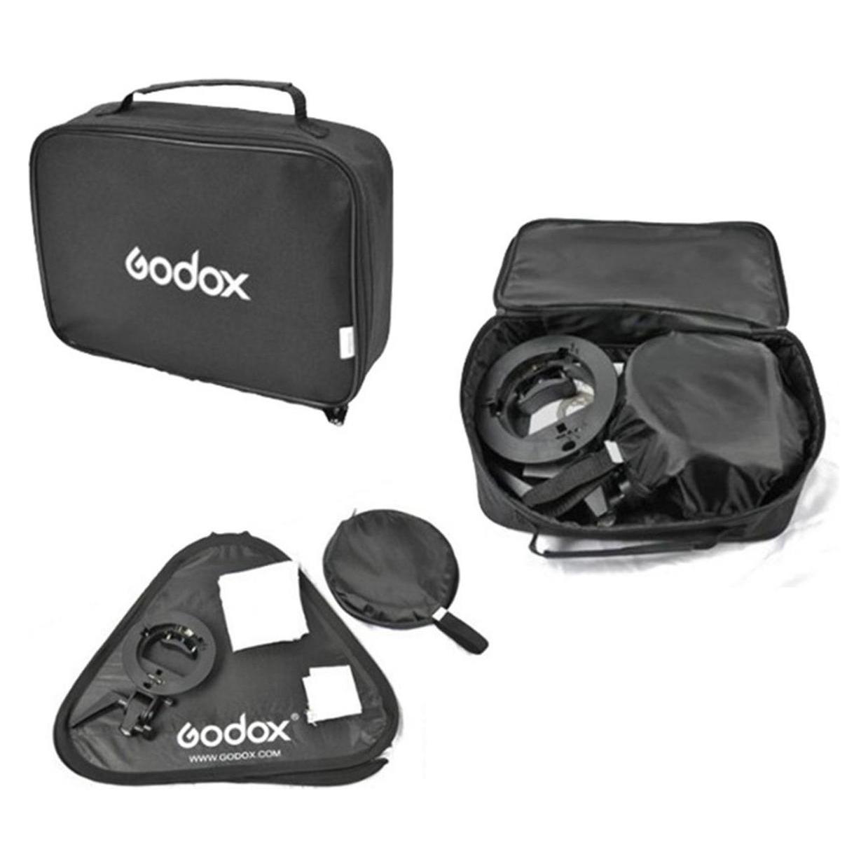 Godox Kit Type-S Blitzadapter (Bowens) mit Softbox 60X60cm und Wabengitter (Softbox) (D103042)