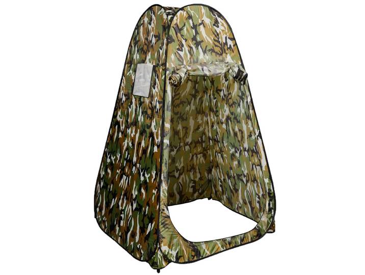 Douchetent Omkleedtent Toilettent Bijzettent Opslagtent Campingtent Trekkingtent Strand Pop-Up Tent 120 x 120 x 190 cm Vlek-Camouflage