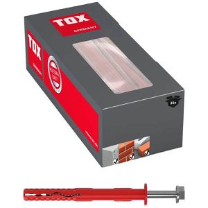 Tox Schrauben-Dübel-Set 067101271, Fassad XL, 14x320mm Langschaftdübel & Sechskantschrauben, 50-teilig