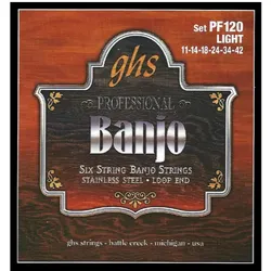 GHS PF120 Banjo Saiten Light für 6-String Banjo
