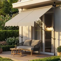 Klemmmarkise Stem 250x120x220-309 cm Sandfarben [pro.tec]