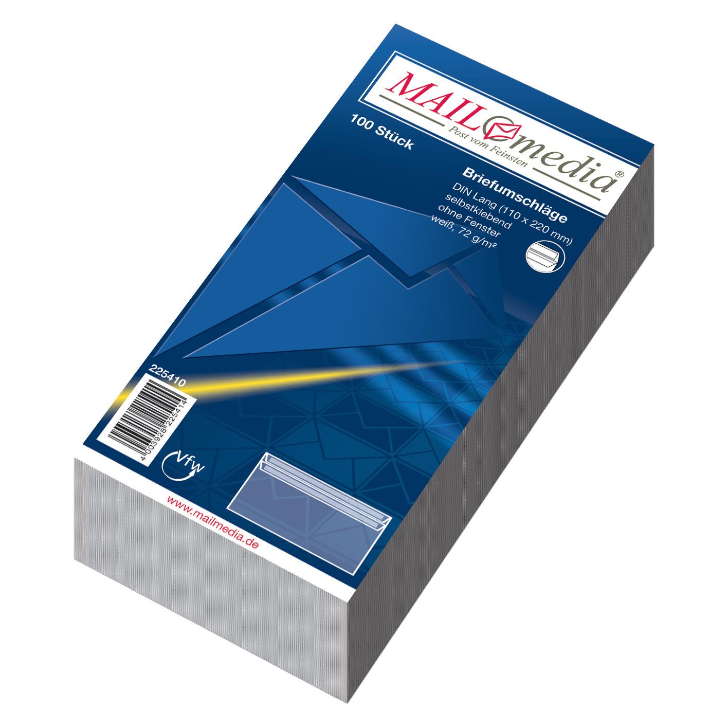 Elepa Couvert ohne Fenster (110 x 220 mm, 100x) (225410)