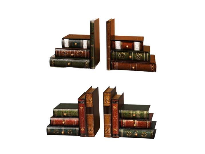 Serre-livres en Faux ornement, 2 pièces, supports de livres avec tiroirs de rangement, Supports de livres, boîtes de livres décoratives pour l'école, l'étude, le café