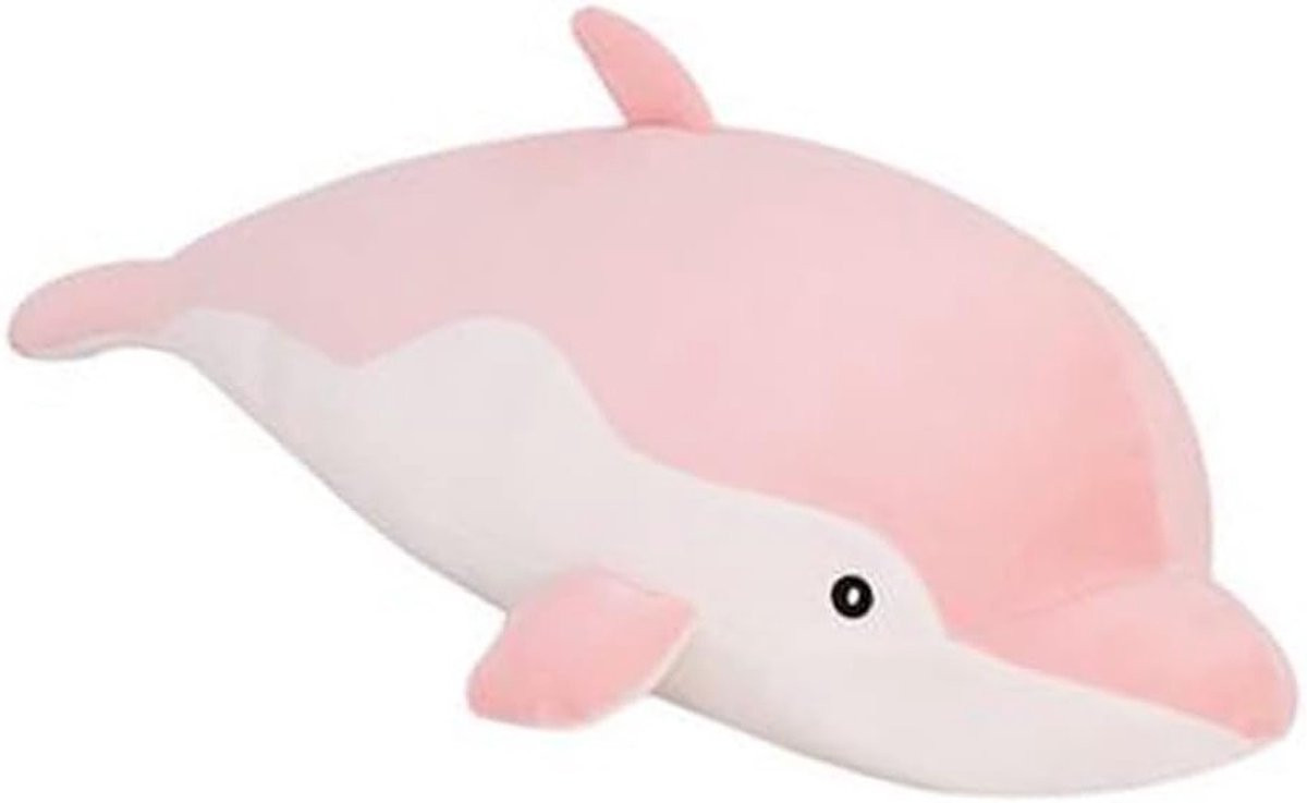 Zacht Dolfijn Knuffelkussen voor Kinderen en Decoratie - Roze - 63,5 cm