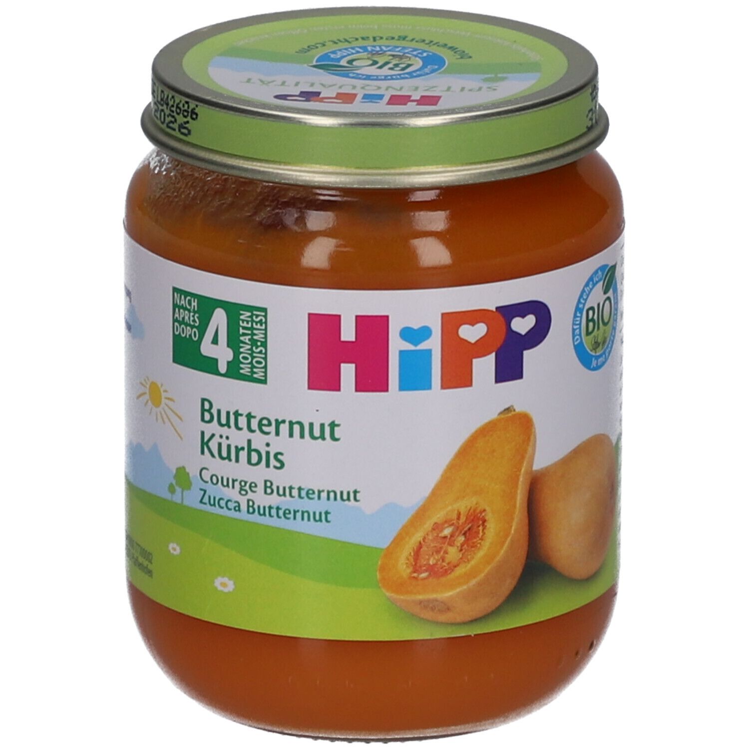 Hipp Bio Kürbis Glas 125 g Brei