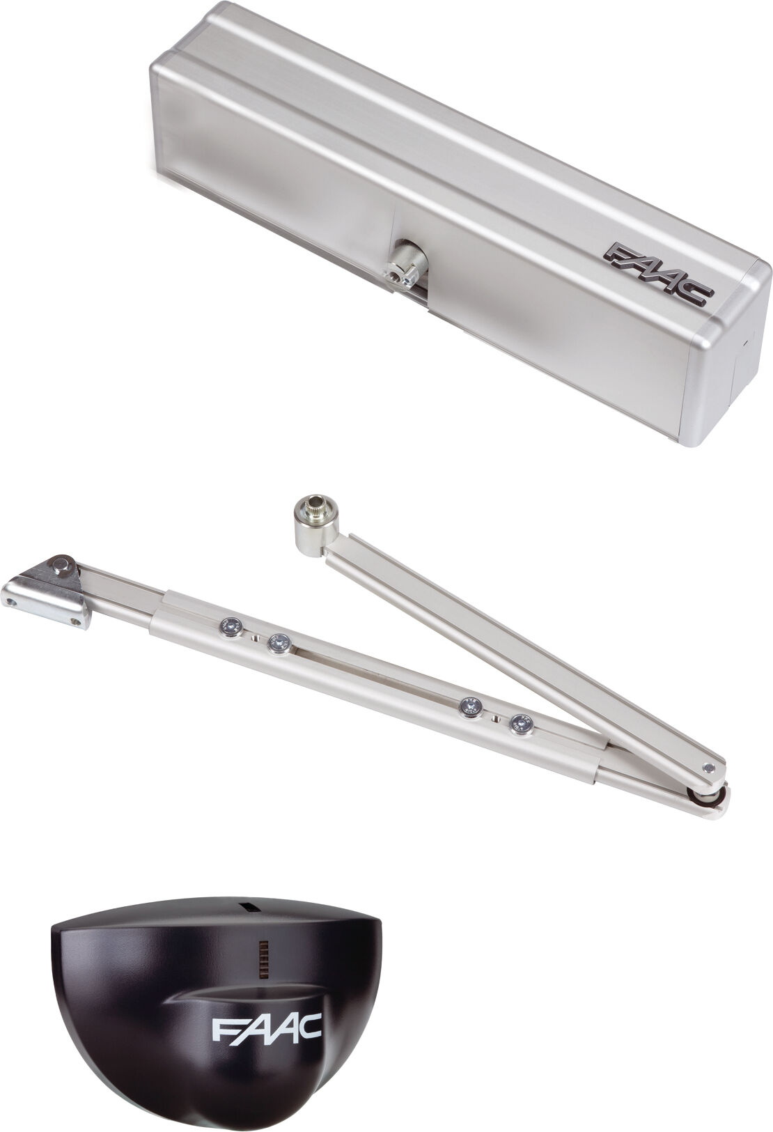 Automatisme pour porte battante avec bras à pousser et radar FAAC BOX950P