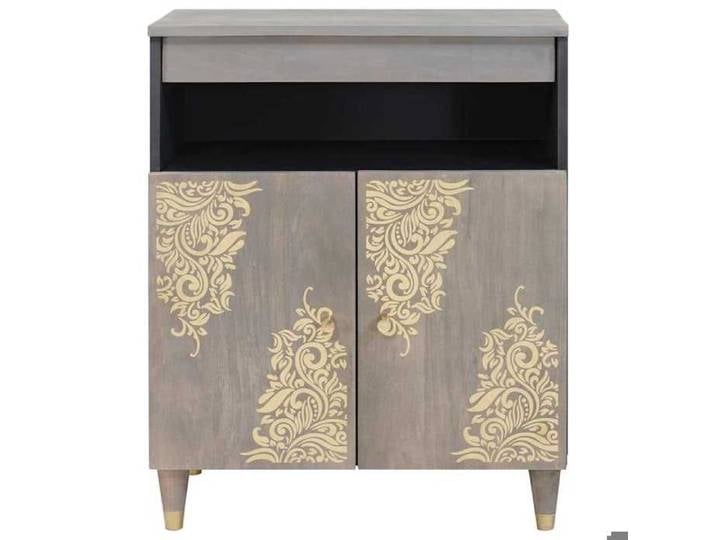 Buffet - - Meuble audio-vidéo - Gris - 2 portes - 60x33x75 cm 928rhc86o