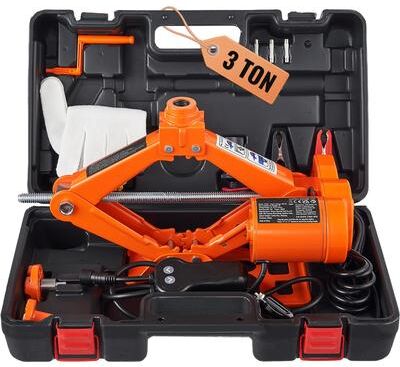 Justmaellc 12V Electric Automatic Jack with Double Saddles and Remote Control