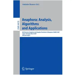 Anaphora: Analysis, Algorithms and Applications, Fachbücher von António Branco