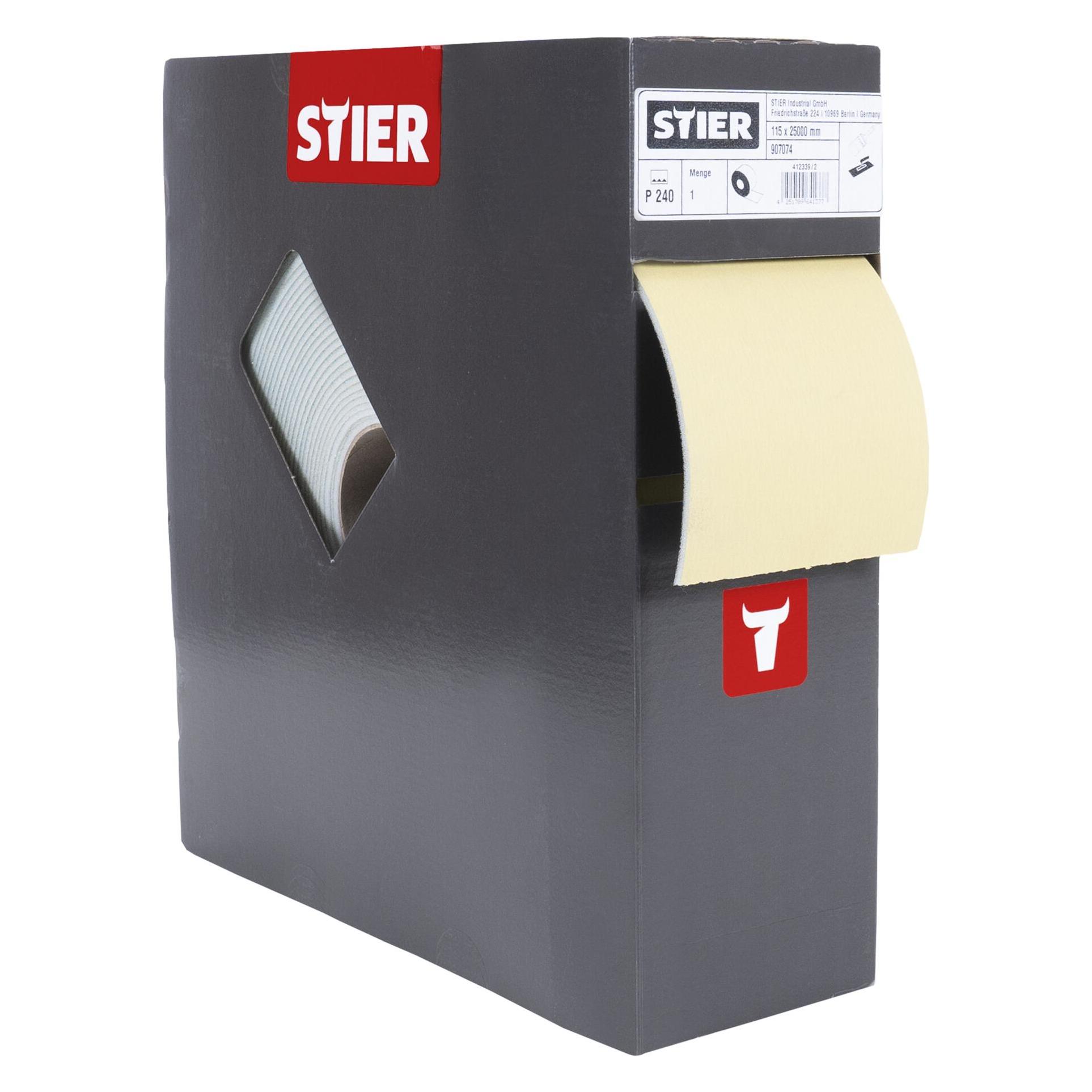 Stier Schleifpapier auf Schaumunterlage P240 115 x 92mm 25m (63565992)