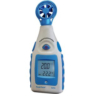 PeakTech Anemometer P 5170, mit Flügelrad, bis 30 m/s, mit Thermometer