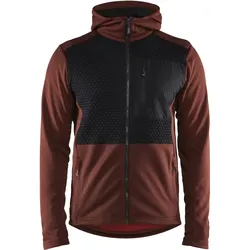 Fleecejacke "3540" - L - rostrot/schwarz
