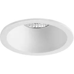 Brumberg LED Einbau-Downlight ODEMAR, IP20, rund, Ø 8cm, 230V, 6W 3000K 38°, rückversetzt, mit AB, dimmbar, strukturweiß BRUM-12650173
