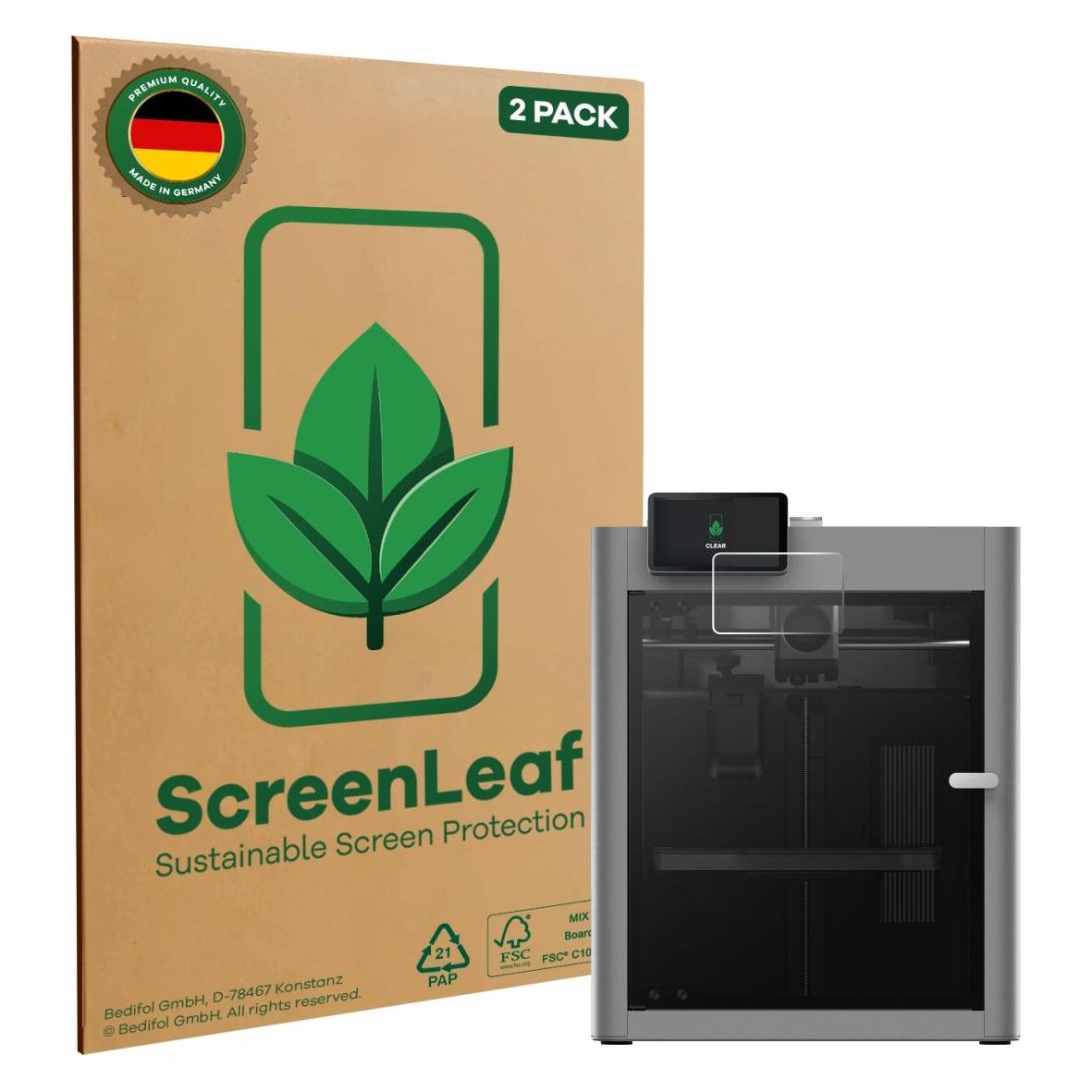 ScreenLeaf Schutzfolie für Bambu Lab P2S 3D Printer Displayschutz Display Schutz Folie Klar Transparent (6160857)