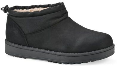 Women's Idle Mini Faux Fur-Lined Bootie by White Mountain in Black Fabric (Size 6 M)