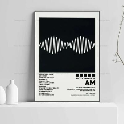 Inspired Finds Arctic Monkeys Album Cover Canvas Poster Wall Art For Room Decor favourite Worst Nightmare Neon Typography 19.69x27.56in (no Frame)