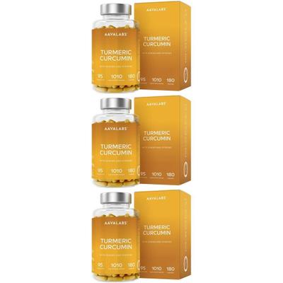 Aavalabs Curcumin+Piperin vegan Kapseln x3 3x180 St
