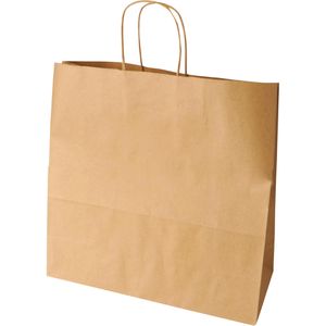 Papstar Papiertüten 88414, braun, 35 x 35 x 14cm, mit Henkel, 25 Stück
