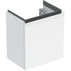 Geberit iCon Handwaschbecken-Unterschrank 502301012 37x41,5x27,9cm, 1 Tür, Anschlag links, weiß hochglänzend, Griff glanzverchromt