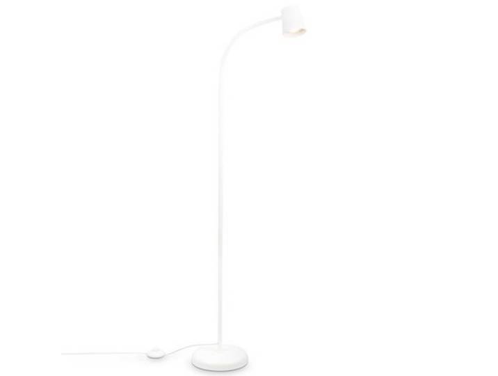 Led-Stehleuchte Skriva, Weiß, Metall, Kunststoff, 127.5 cm, Lampen & Leuchten, Innenbeleuchtung, Stehlampen
