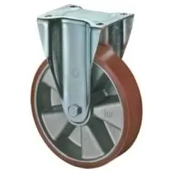 BS ROLLEN Bockrolle Stahlblech Guss-Polyurethan100mm