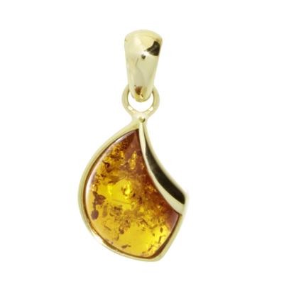 Kettenanhänger OSTSEE-SCHMUCK "Ostsee-Schmuck Anhänger Jula 23 mm Anhänger Jula 23 mm", gelb, Schmuckanhänger, Damen, 23 x 11mm, Gelbgold 333, 1,6 g, Kettenanhänger