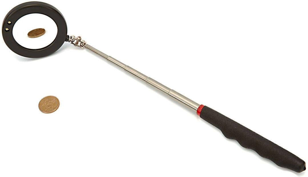 Specchio telescopico HBM da 75 mm con illuminazione LED