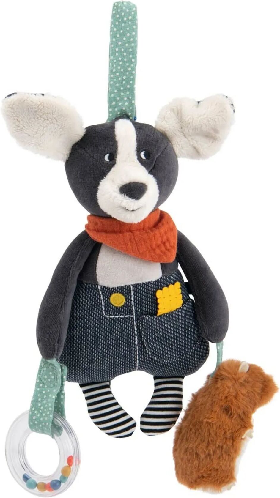 Moulin Roty Peluche d'activités Puce Gris anthracite taille unique