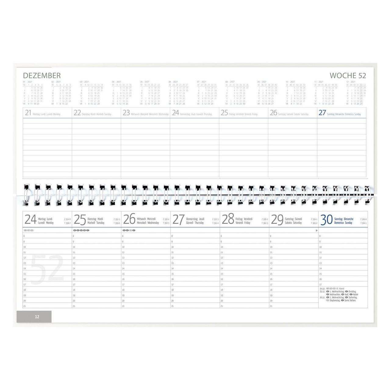 Güss Wochenquerkalender 29,8x13,5cm 1 Woche/2 Seiten 2025 (298 x 135 mm, 1 Woche / 2 Seiten) (59800)