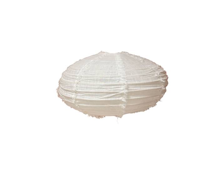 Suspension en lin ovale blanc 60x34cm