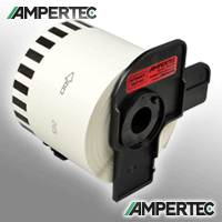 Ampertec Etiketten kompatibel zu Brother DK22205 ROT 62mm x 30,48m Rolle