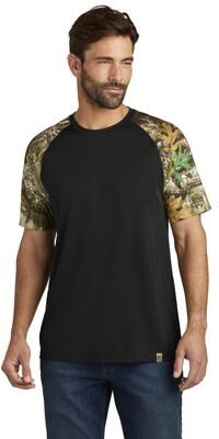 Russell Outdoors RU151 Realtree Colorblock Performance Top in Black/Realtree Edge size 3XL   Polyester