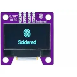 Soldered 0,96 Zoll OLED Display, 128x64, I2C, 5V/3,3V, SSD1306, Qwiic, weiß
