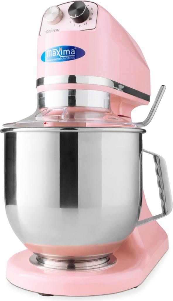 Maxima Gastro planetaire mixer 7 liter voor tot 2 kg deeg - Roze