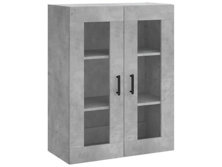 Helloshop26 Wandschrank, praktisches Design, hohe Aufbewahrung, 69,5 x 34 x 90 cm, aus Holz, Betongrau, 02_0048632