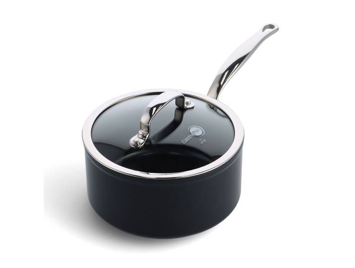 Casserole 20 cm aluminium forgé revêtement céramique avec couvercle
