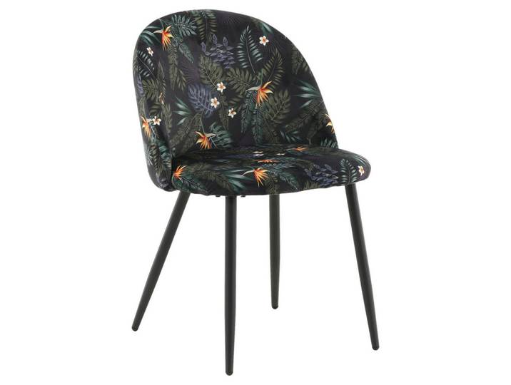 Livetastic Stuhl-Set, Schwarz, Metall, Blume, Füllung: Schaumstoff, rund, 50x77x48 cm, Esszimmer, Stühle, Esszimmerstühle, Esszimmerstühle-Set